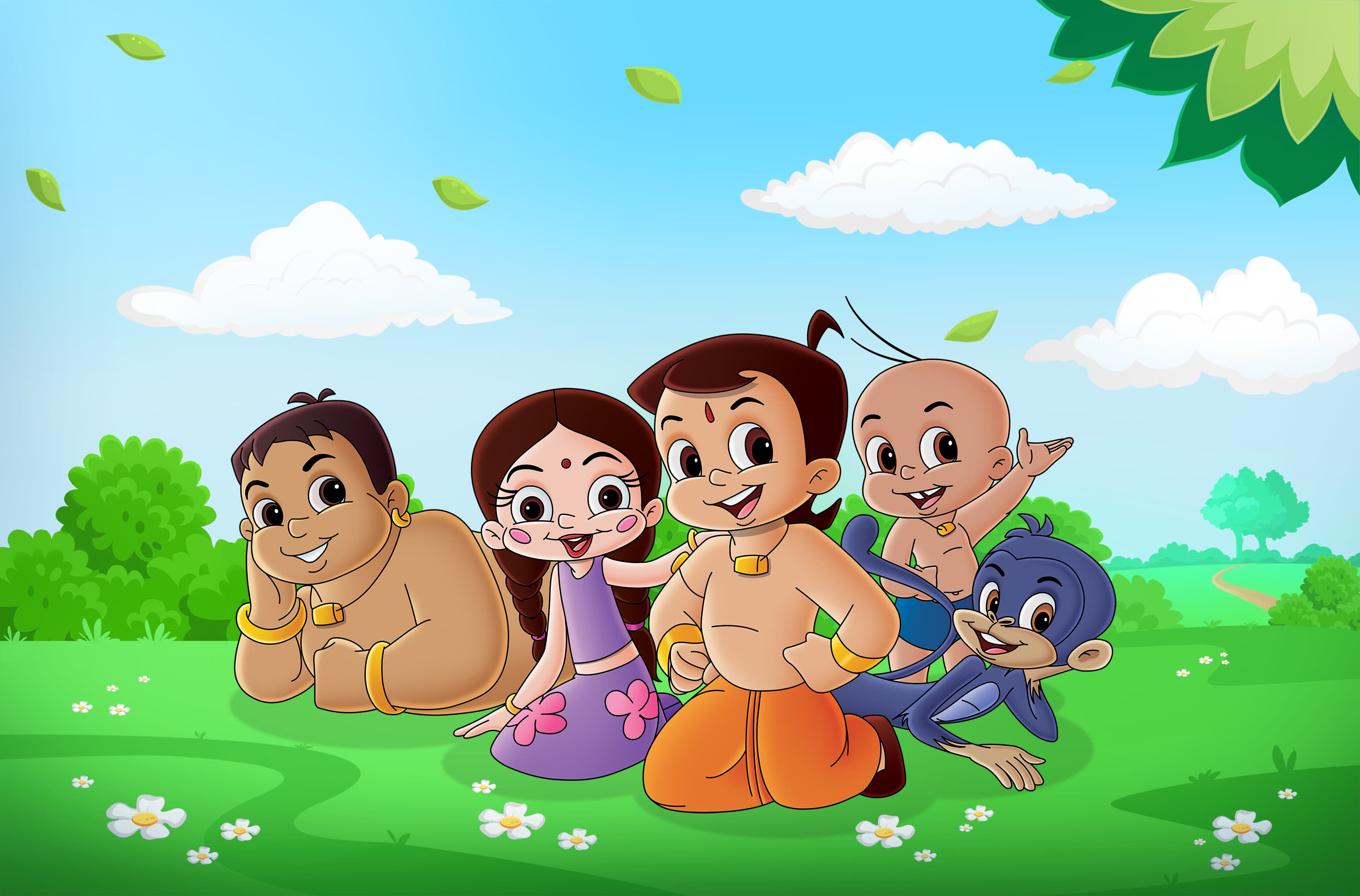 Families enjoying Chotta Bheem Cafe